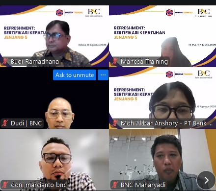 Refreshment Sertifikasi Kepatuhan Jenjang 5, Bank Neo Commerce, 18 Agustus 2026.